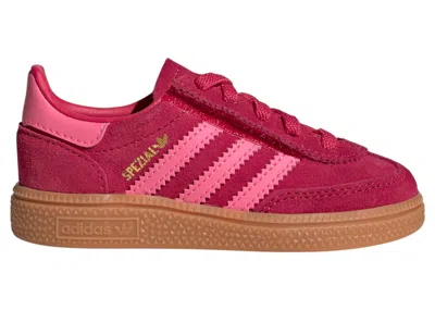 Pre-owned Adidas Originals Handball Spezial Comfort Closure Sneakers In Ruby Red/lucid Pink/gum