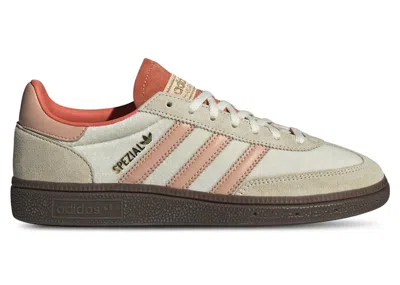 Pre-owned Adidas Originals Handball Spezial Coral Velvet (women's) Sneakers In Cream White/power Coral/semi Coral