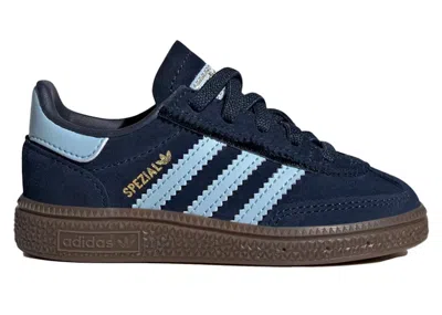 Pre-owned Adidas Originals Handball Spezial Elastic Sneakers In Collegiate Navy/clear Sky Blue/gum
