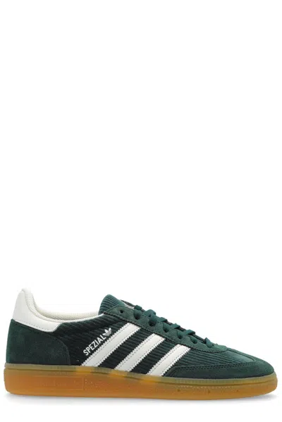 Adidas Originals Handball Spezial Suede And Leather-trimmed Corduroy Sneakers In Green