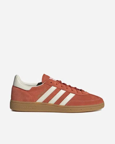 Adidas Originals Handball Spezial Leather-trimmed Suede Sneakers In Red