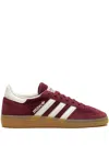 Adidas Originals + Sporty & Rich Handball Spezial Leather-trimmed Suede Sneakers In Red