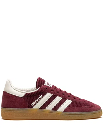 Adidas Originals + Sporty & Rich Handball Spezial Leather-trimmed Suede Sneakers In Red