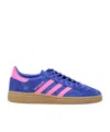 Adidas Originals Womens Gazelle Indoor Logo-print Velour And Suede Low-top Trainers Blue Semi Pink Spark Gum Eur 36.5 In Blue