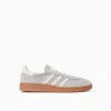 Adidas Originals Womens Handball Spezial Brand-embellished Suede Low-top Trainers Wonder Silver Off Whit In Gnawed Blue