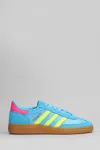 Adidas Originals Handball Spezial Sneakers In Cyan Suede And Fabric In Multi