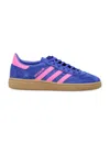 Adidas Originals Womens Gazelle Indoor Logo-print Velour And Suede Low-top Trainers Blue Semi Pink Spark Gum Eur 36.5 In Lucblu