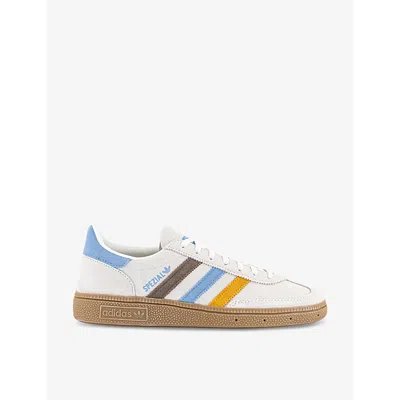 Adidas Originals Womens Cloud White Light Blue E Handball Spezial Suede Low-top Trainers Eur 38/5 Uk In Multi