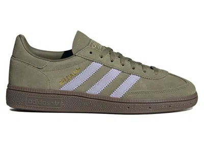 Pre-owned Adidas Originals Handball Spezial Violet (women's) Sneakers In Focus Olive/violet Tone/gum 5 In Multi