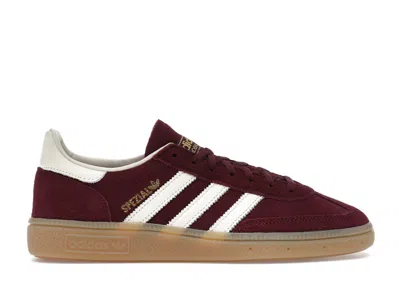 Pre-owned Adidas Originals Handball Spezial (women's) Sneakers In Maroon/cream White/gold Metallic In Multi
