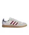 Adidas Originals Handball Top Rm Suede Three-stripe Sneakers In Gray