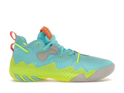 Pre-owned Adidas Originals Harden Vol. 6 Sneakers In Pulse Aqua/team Semi Sol Orange/solar Yellow