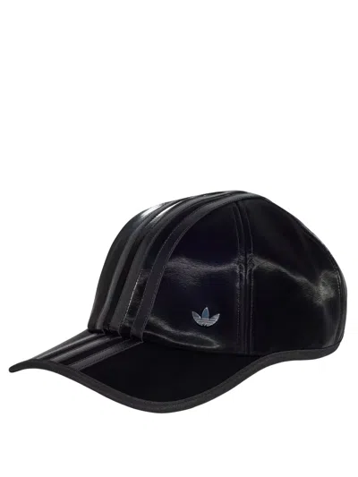 Adidas Originals Hat Silver Stripe "premium R Cap" In Black
