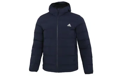 Pre-owned Adidas Originals Helionic Hooded Down Jacket - Ft2519 In Blue