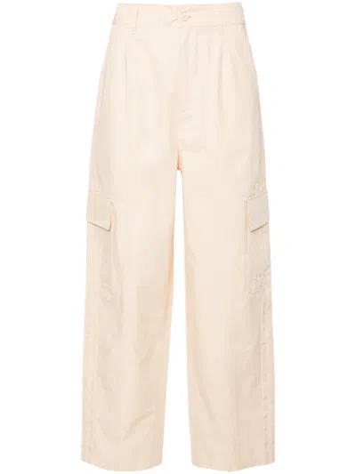 Adidas Originals High-waist Ripstop Cargo Trousers In Neutrals