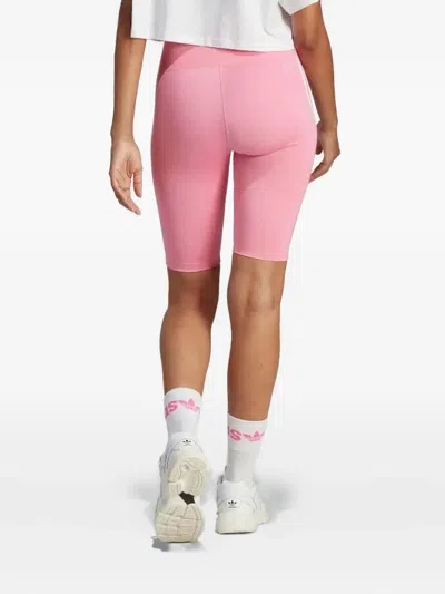 Adidas Originals High-waisted Shorts In Pink