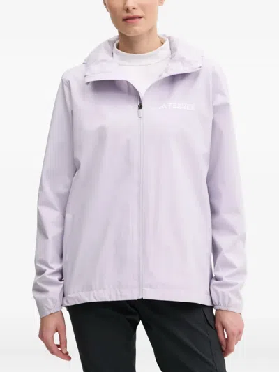 Adidas Originals Hooded Climaproof Jacket In Purple