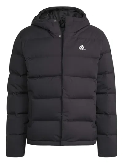 Adidas Originals Hooded Plain Weave Jacket In Black