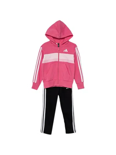 Adidas Originals Hooded Stripe Tracksuit In Multi
