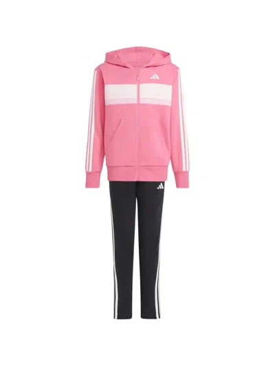 Adidas Originals Hooded Stripe Tracksuit In Multi