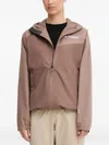 Adidas Originals Hooded Zip Jacket In Brown