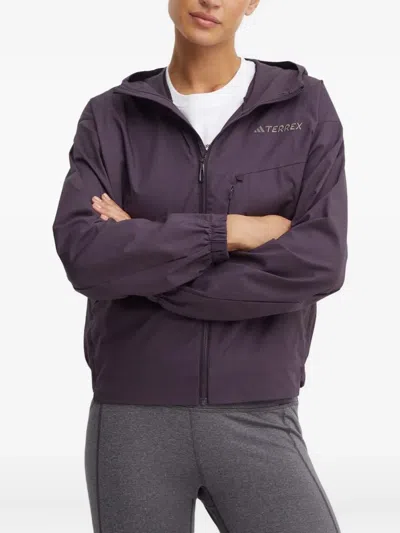 Adidas Originals Hooded Zip-up Jacket In Purple