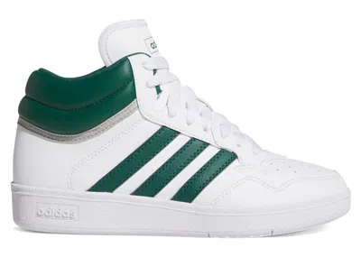 Pre-owned Adidas Originals Hoops 4.0 Mid Sneakers In Cloud White/collegiate Green/grey Two