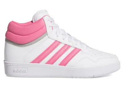 Pre-owned Adidas Originals Hoops 4.0 Mid Sneakers In Cloud White/pink Fusion/grey Two