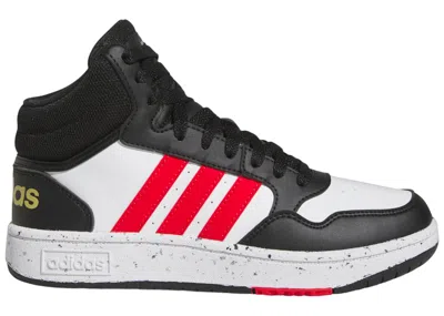 Pre-owned Adidas Originals Hoops Mid Sneakers In Cloud White/vivid Red/core Black In Multi