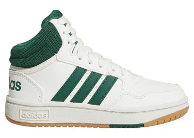 Pre-owned Adidas Originals Hoops Mid Sneakers In Core White/collegiate Green/gum