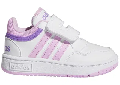 Pre-owned Adidas Originals Hoops Sneakers In Cloud White/bliss Lilac/violet Fusion
