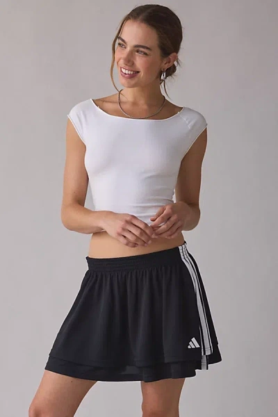 Adidas Originals House Of Tiro Layered Mini Skirt In Black, Women's At Urban Outfitters