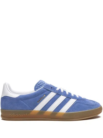 ADIDAS ORIGINALS GAZELLE INDOOR SNEAKERS,HQ8717 096 BLUFUS FTWWHT GOLDMT