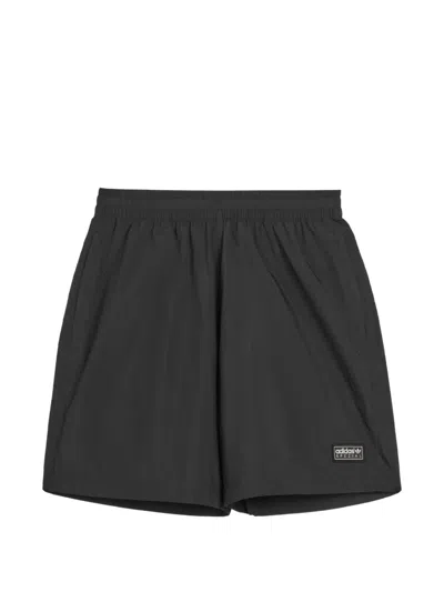 Adidas Originals Hudswell Spzl Logo Track Shorts In Black