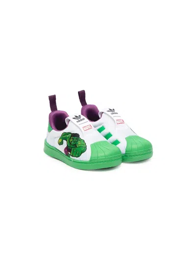 Adidas Originals Babies' Hulk Superstar 360 Sneakers In Green