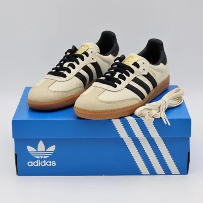 Pre-owned Adidas Originals Id0478  Samba Og Cream White Core Black Sandstrata (women's)