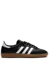 Adidas Originals Low-top Rubber Sole Sneakers With Contrast Stripes In Black