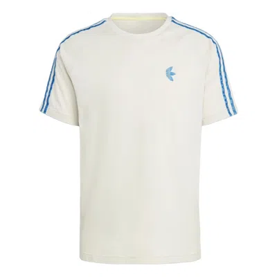 Adidas Originals Indigo Herz Fur T-shirt 'aluminium' In White