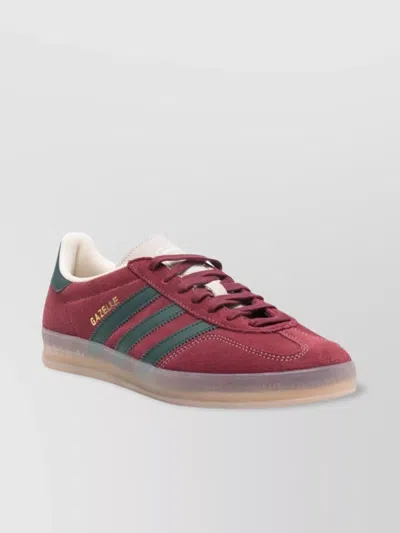 Adidas Originals Indoor Suede Sneaker Gazelle Translucent Rubber In Red