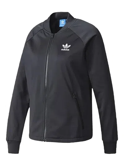 Adidas Originals Info Poster Superstar Track Jacket In Black