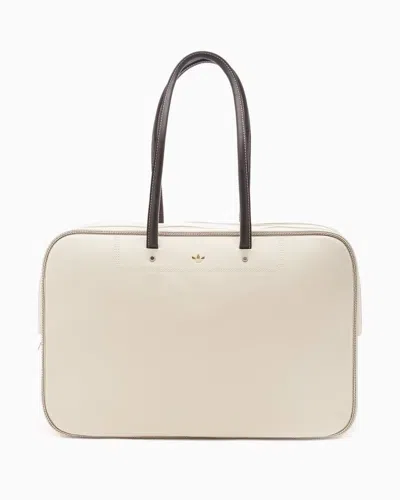 Adidas Originals Ivory Leather Adidas X Wales Bonner Travel Bag