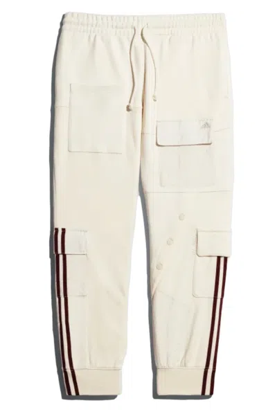 Pre-owned Adidas Originals Ivy Park Cargo Sweatpants In Ecru Tint/maroon