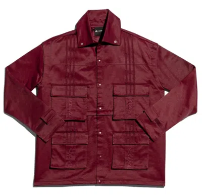 Pre-owned Adidas Originals Ivy Park Convertible Track Jacket In Maroon In Burgundy