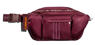 Pre-owned Adidas Originals Ivy Park Fanny Pack In Maroon/solar Orange In Multi