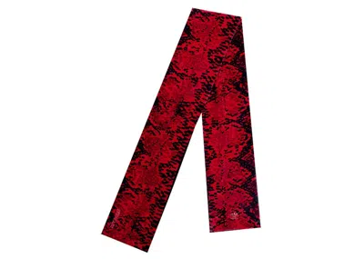 Pre-owned Adidas Originals Ivy Park Faux Fur Scarf In Cherry Wood/red