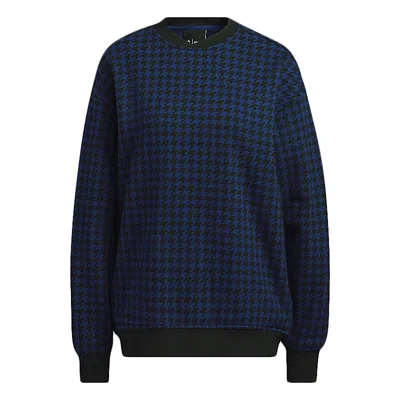 Pre-owned Adidas Originals Ivy Park Halls Of Ivy Allover Print Crewneck Sweatshirt (all Gender) In Dark Blue