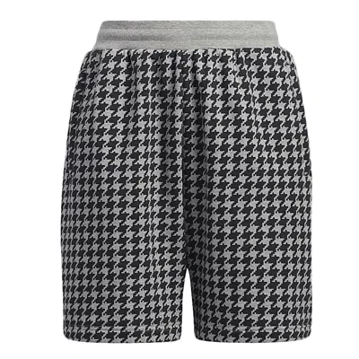 Pre-owned Adidas Originals Ivy Park Halls Of Ivy Allover Print Shorts (all Gender) In Medium Grey Heather/black
