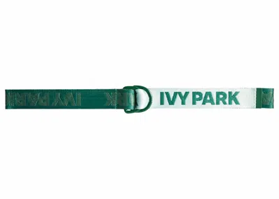 Pre-owned Adidas Originals Ivy Park Logo Belt Dark In Dark Green
