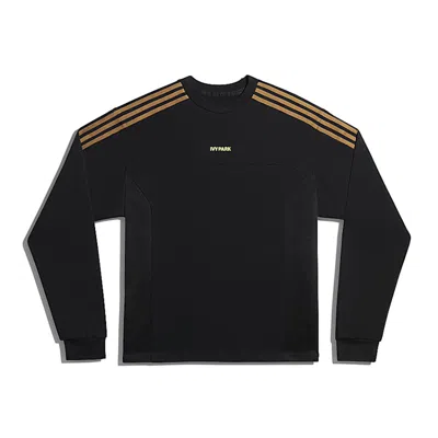 Pre-owned Adidas Originals Ivy Park Long Sleeve Crewneck Sweatshirt (gender Neutral) In Black