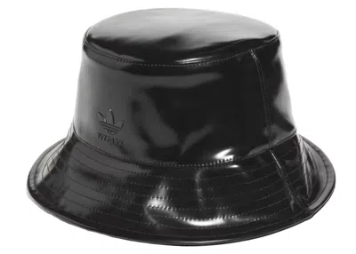 Pre-owned Adidas Originals Ivy Park Reversible Latex Bucket Hat In Black